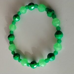 Taurus Green Glow in the dark Beaded Bracelet